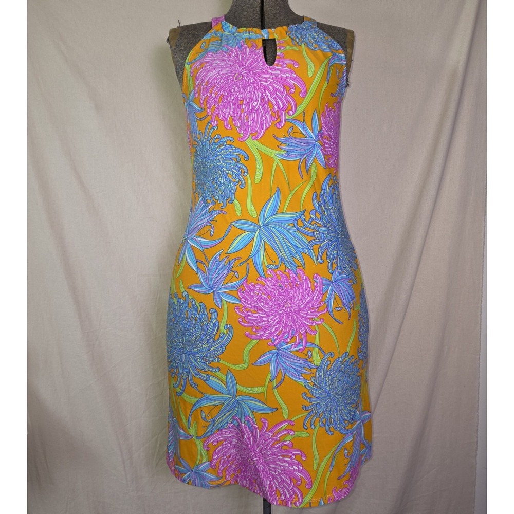 Jude Connally Beth Shift Dress Tropical Swim XS Made In USA Vacation